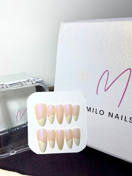 White tips with chrome(24pcs)