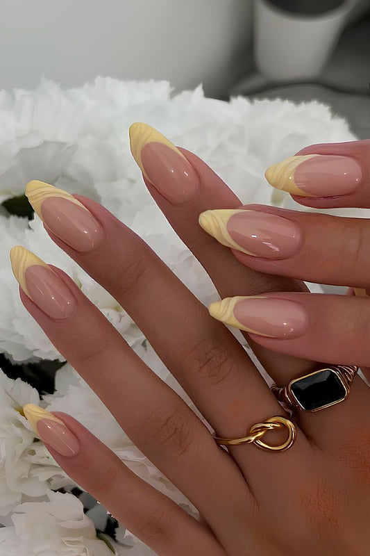 Yellow french with embossed