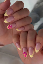 Yellow french with flower