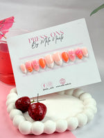 Summer 3-d peachy nails