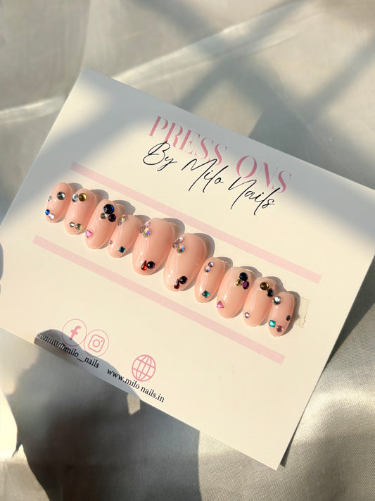Multicolur stone nails