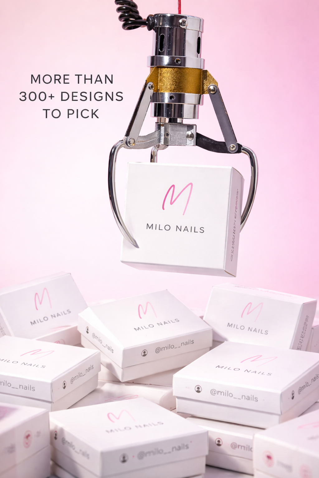 Pink chrome summer nails