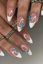White french with flower