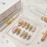 Pink chrome summer nails - Handmade Press Ons