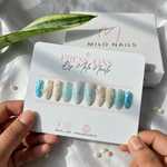 Pearl Oceanic Aura - Handmade Press Ons