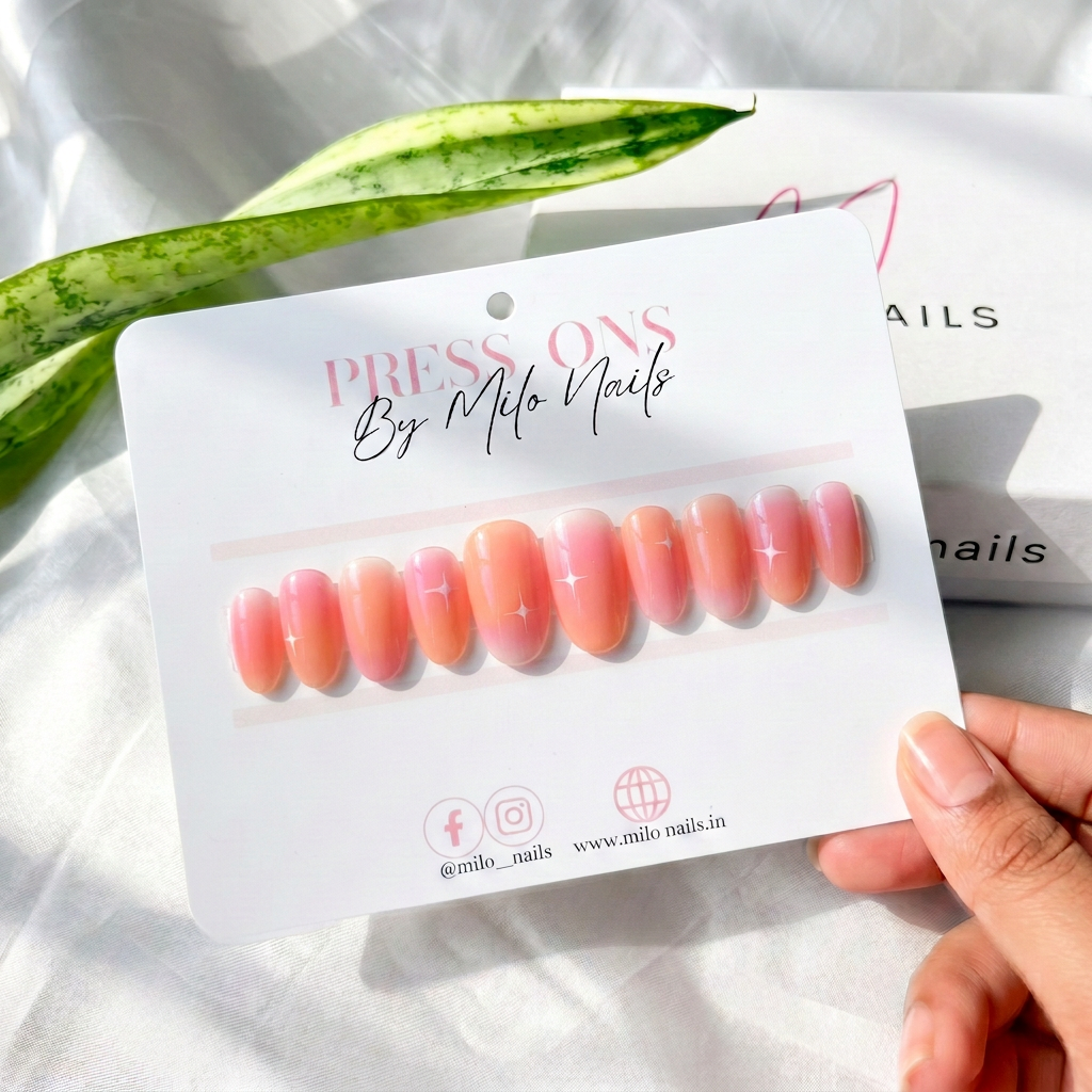 Double shaded aura nails - Handmade Press Ons