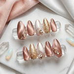 Rusty cat eye nails - Handmade Press Ons