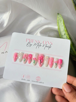 Rose bouquet 3-d set - Handmade Press Ons