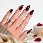 Maroon solid nails - Handmade Press Ons