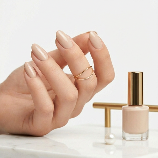 Ivory solid nails - Handmade Press Ons