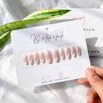 Minimal Pink cateye - Handmade Press Ons