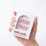 Minimal Pink cateye - Handmade Press Ons