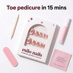 Nude cateye solid handmade Toe nails ( 12 pieces)