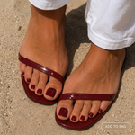 Maroon solid handmade Toe nails ( 12 pieces)
