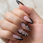 Butterfly nails with tips - Handmade Press Ons