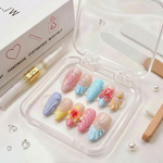 hawaiian nails - Handmade Press Ons