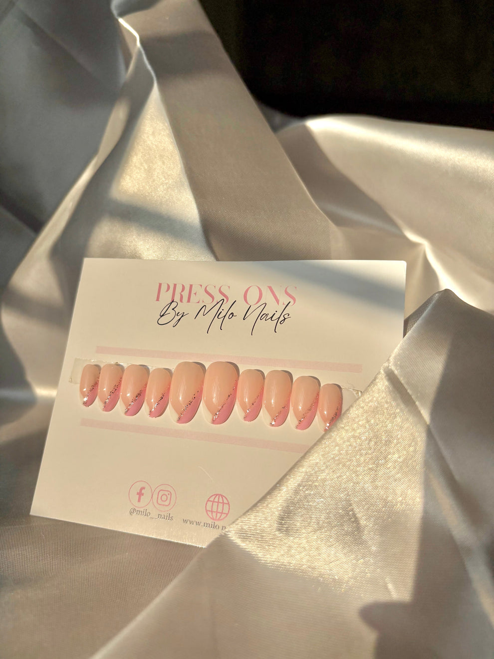White +pink tips