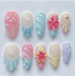 summer 3D flower nails