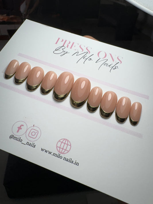 Golden metallic swirls