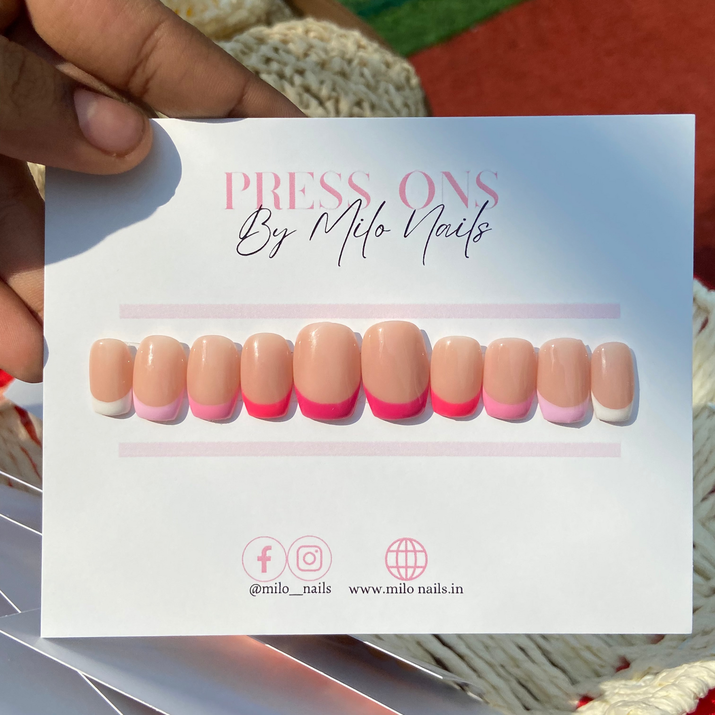 Gradient pink tips