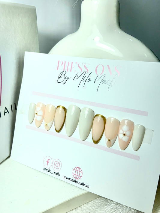 White chrome nails