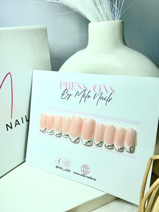 White boho nails