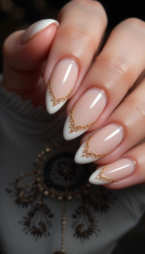 White chrome nails