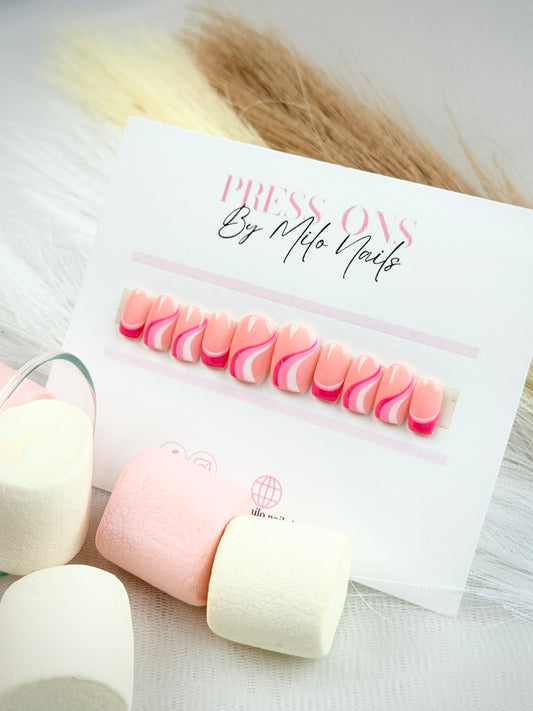Pink swirls