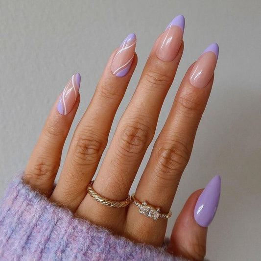 Lavendar swirls with tips