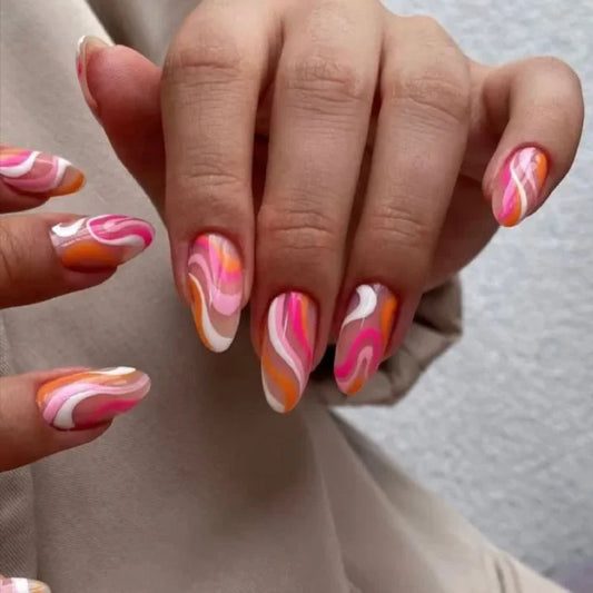 Multi-colour swirls
