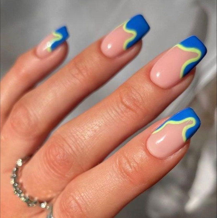 Blue yellow tips