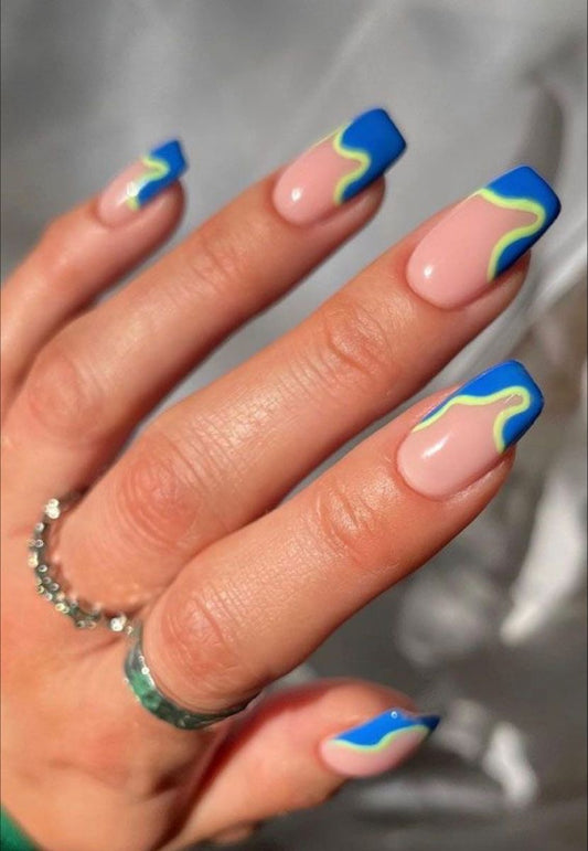 Blue yellow tips