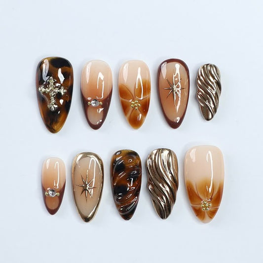 Brown cross 3-d set