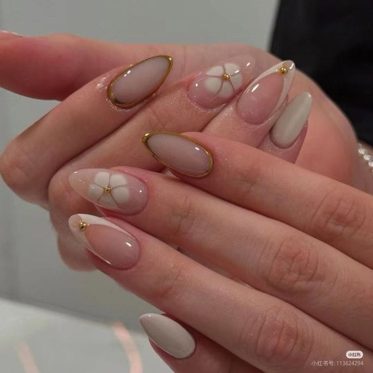 White chrome nails