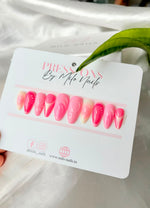Pink summer nails - Handmade Press Ons