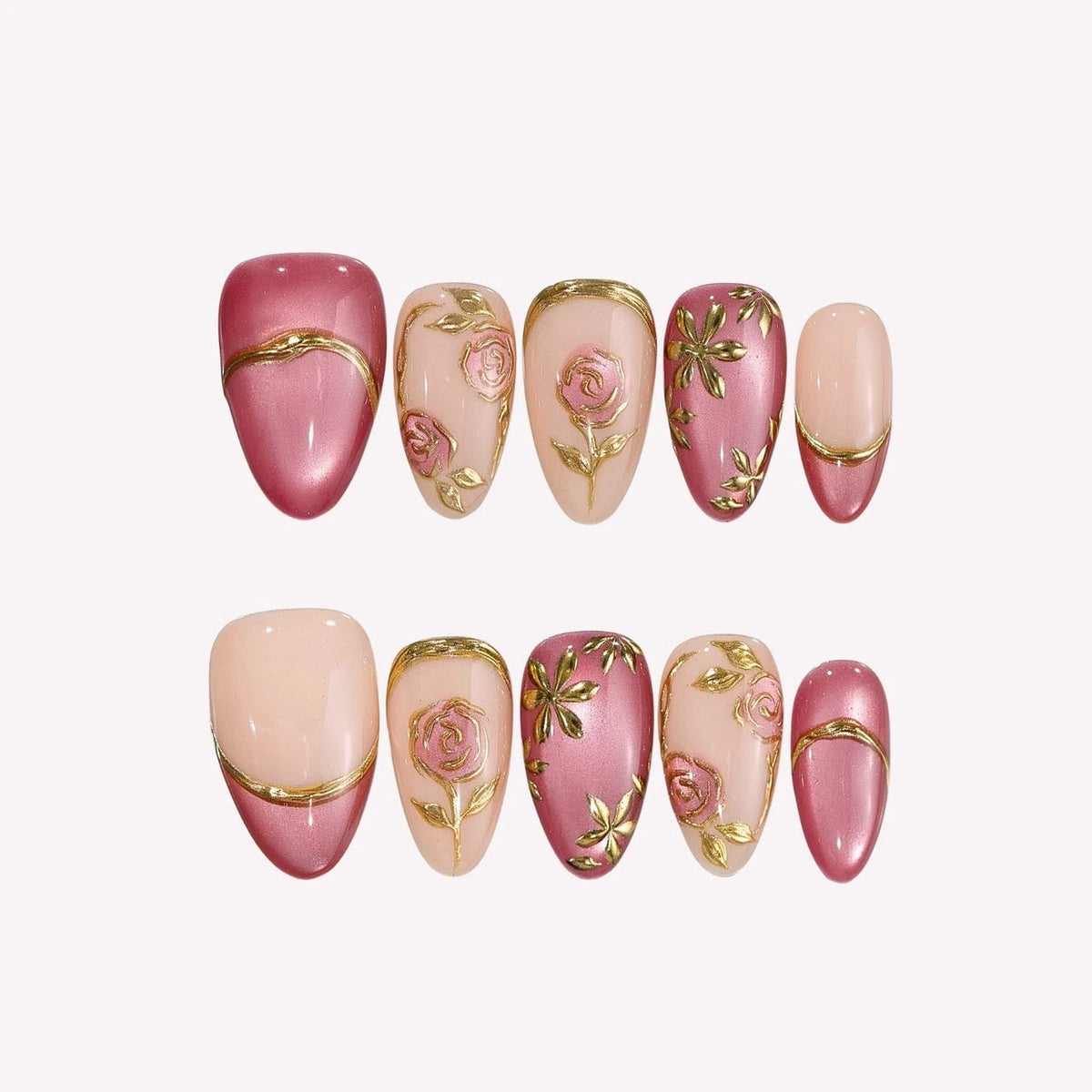 Cherry Blush - Handmade Press Ons
