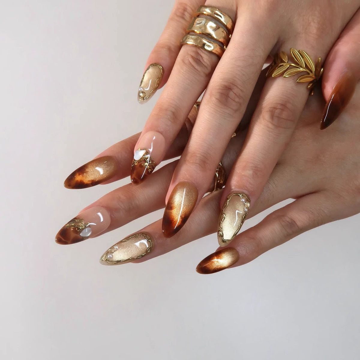 Bronze Blink- Handmade Press Ons