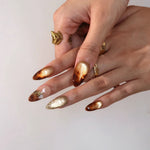 Bronze Blink- Handmade Press Ons
