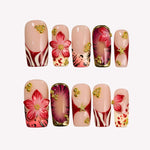 Peony Petals-Handmade Press Ons