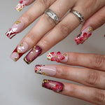 Peony Petals-Handmade Press Ons