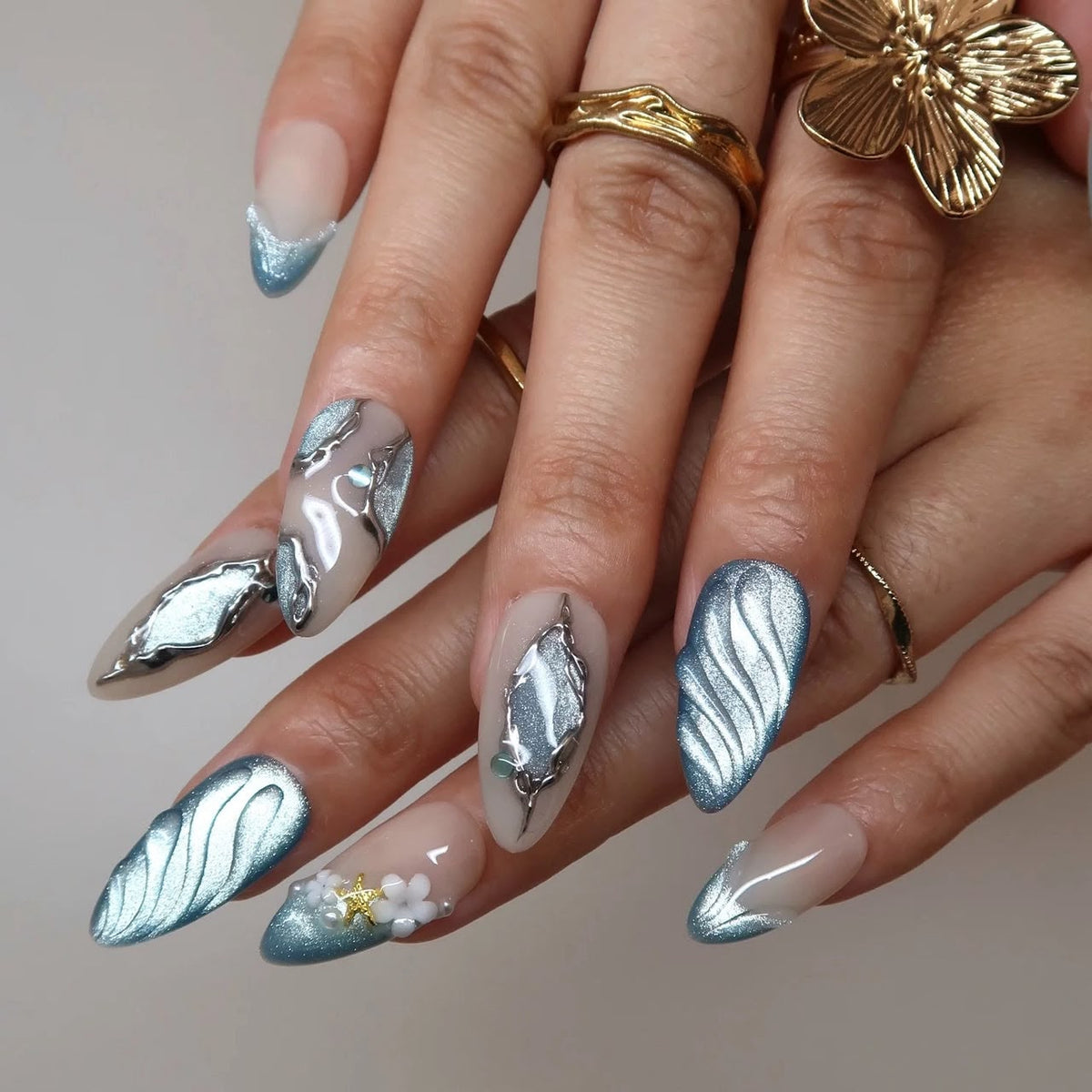 Quartz Gaze-Handmade Press Ons