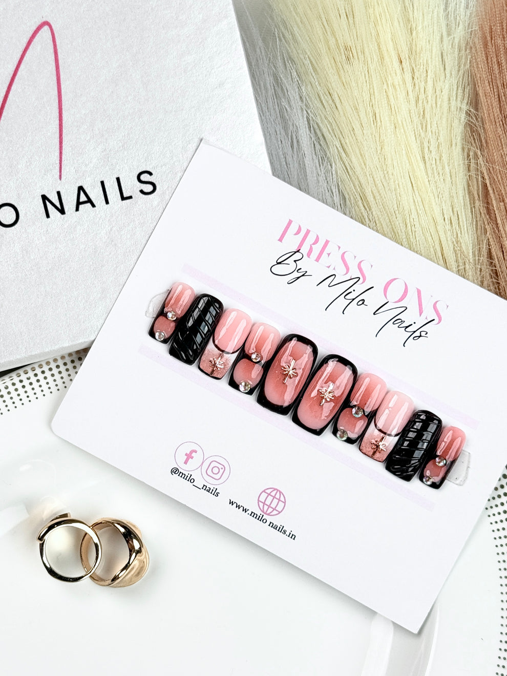 Black & white cross nails