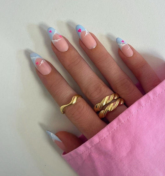 Blue tips with clouds