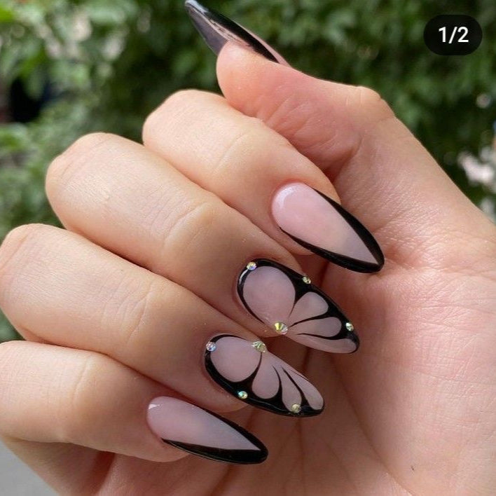 Butterfly nails with tips