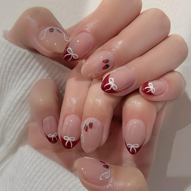 Cherry tips with bows