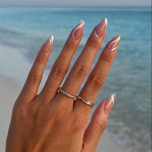 Classic white swirls with white frenchies