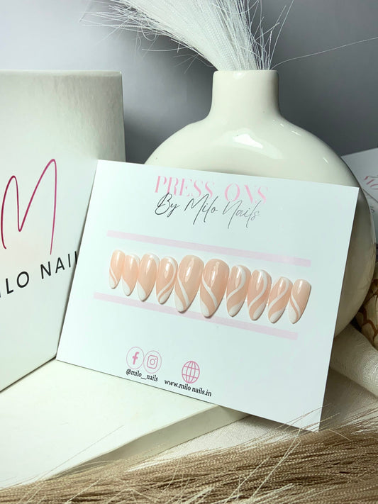 Classic white swirls with white frenchies