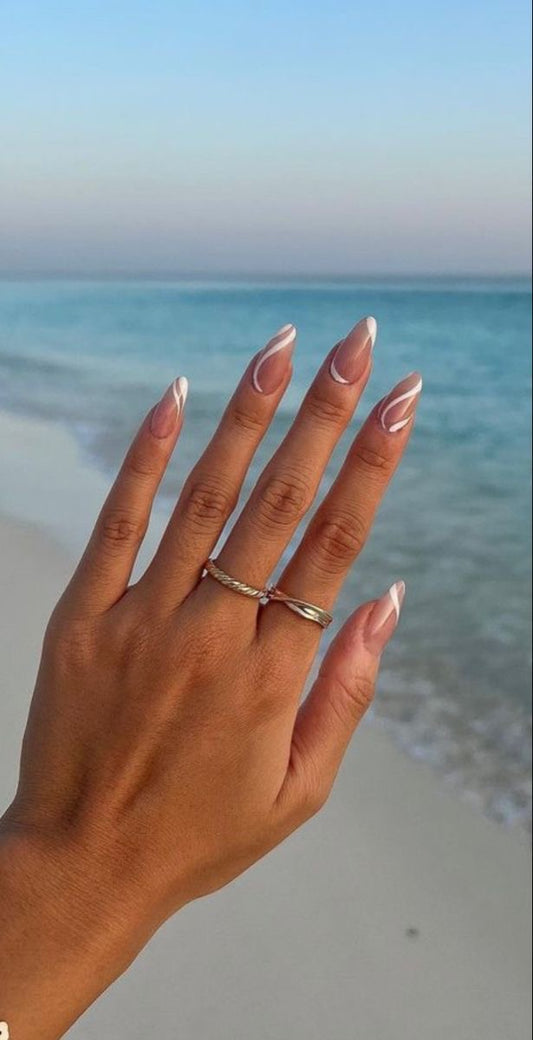 Classic white swirls