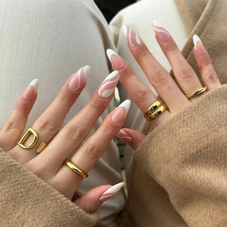 Classic white swirls