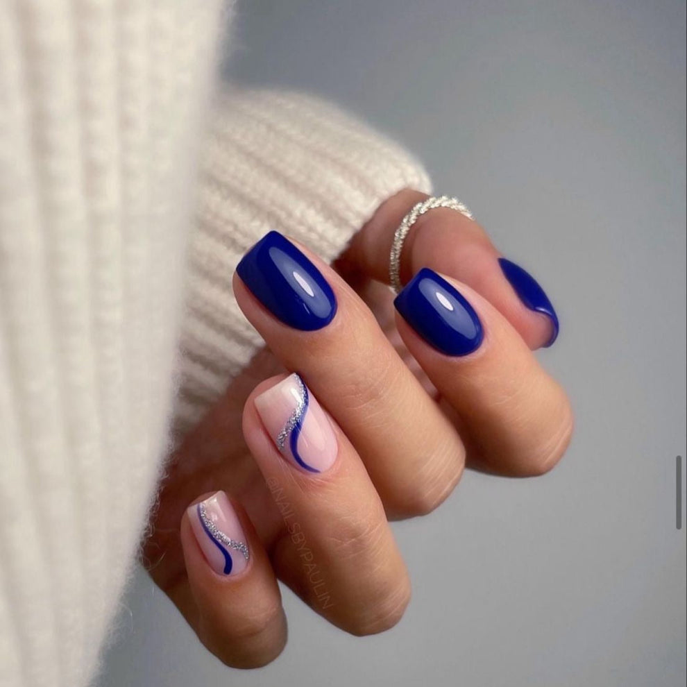 Electric blue swirls